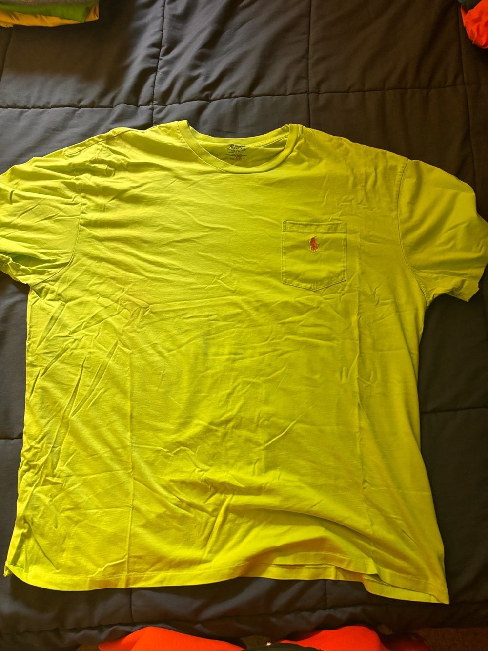 Polo by Ralph Lauren Neon Yellow Pocket Crew Tee